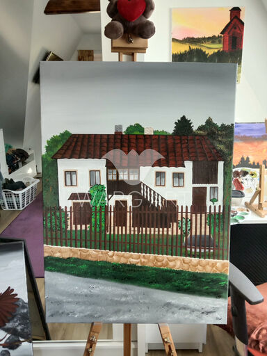 Exterior mural wall painting